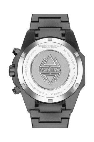 Reloj de cuarzo de acero - Negro