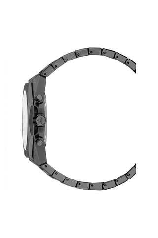 Reloj de cuarzo de acero - Negro