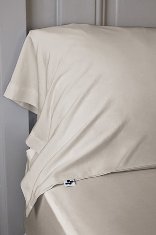 Federa cuscino alla francese in raso di bambù Salomé - Beige