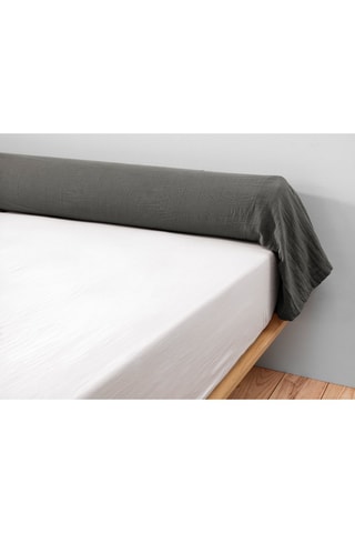 Federa cuscino alla francese in garza di cotone 125 g/m² Gaïa - Granito