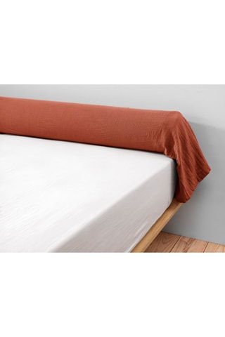 Federa cuscino alla francese in garza di cotone 125 g/m² Gaïa - Terracotta