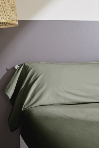 Federa cuscino alla francese in percalle di cotone 80 fili/cm² - Verde