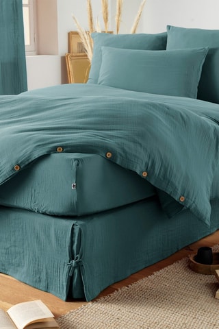 Coprirete in cotone 125 g/m² Gaïa - Petrolio