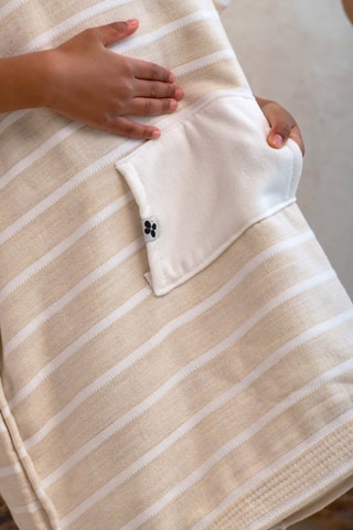 Poncho con cappuccio - Beige