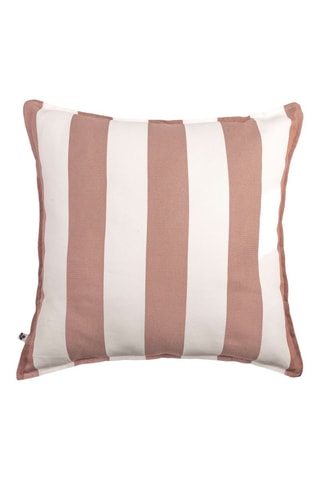 Copricuscino Noa - Bianco e terracotta - 60 x 60 cm