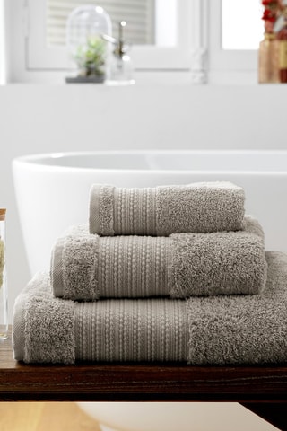 Telo doccia in cotone Garance - Argilla - 70 x 130 cm