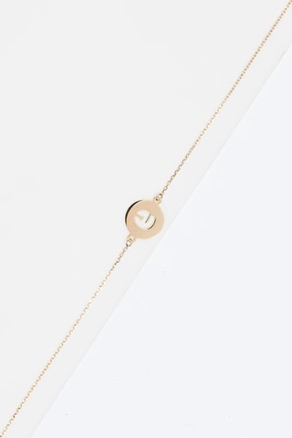 Pulsera letra E dorada - Oro amarillo
