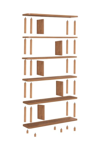 Bibliothèque en bois de charme Meta  - 120 x 169 x 28 cm