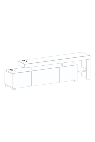 Meuble TV 3 portes Beliz - 192 x 53 x 37 cm