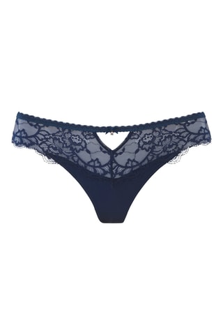 Tanga de seda Alana - Azul marino - Lascana