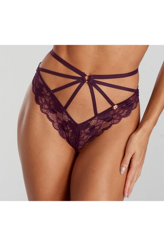 Braga brasileña de talle alto Temptation - Violeta - Jette Lm