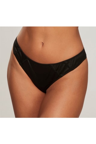 Tanga Temptation - Negro - Petite Fleur Gold