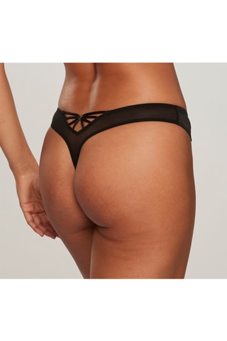 Tanga Temptation - Negro - Petite Fleur Gold