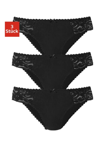 3 bragas - Negro - Petite Fleur