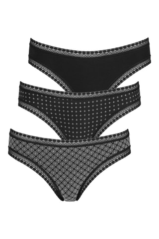 3 bragas brasileñas - Negro - Lascana