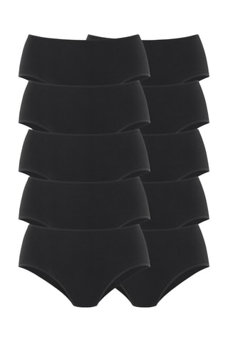 10 bragas - Negro - Petite Fleur