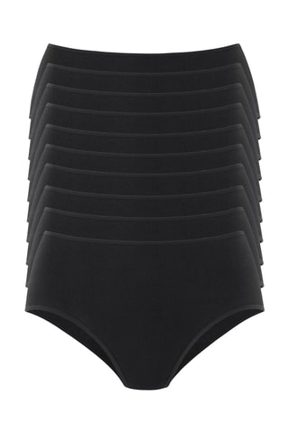 10 bragas - Negro - Petite Fleur