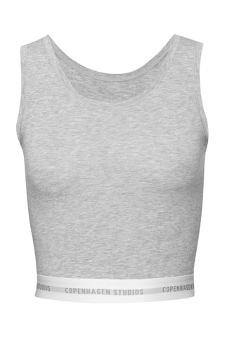 Crop top - Gris jaspeado - Copenhagen Studios