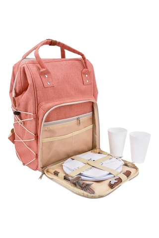 Mochila de pícnic Escapade - 2 personas - Beige, marrón y rosa