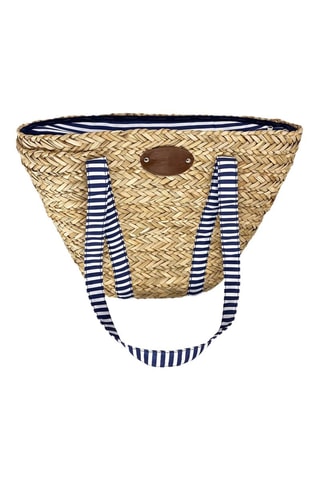 Bolsa de playa con vajilla Riviera Marine - 4 personas - Blanco, beige y azul