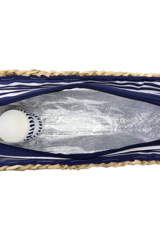 Bolsa de playa con vajilla Riviera Marine - 4 personas - Blanco, beige y azul
