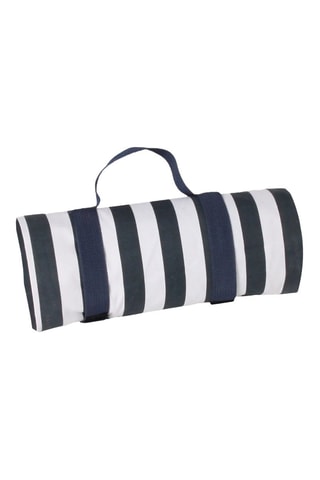 Mantel cuadrado Marine  -  140 x 140 cm - Blanco y azul