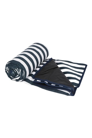 Mantel cuadrado Marine  -  140 x 140 cm - Blanco y azul