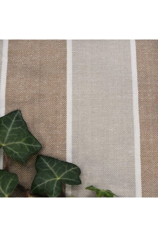 Mantel cuadrado Polo Club  -  140 x 140 cm - Beige y blanco