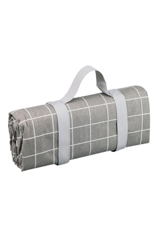 Mantel cuadrado Concorde  -  140 x 140 cm - Blanco y gris