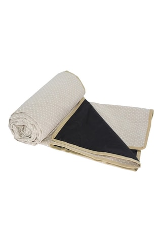 Mantel cuadrado  -  140 x 140 cm - Beige y blanco
