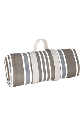 Mantel rectangular XL Versailles  -  140 x 280 cm - Blanco, azul y gris