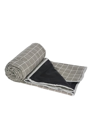 Mantel rectangular XL Concorde  -  140 x 280 cm - Blanco, gris y negro