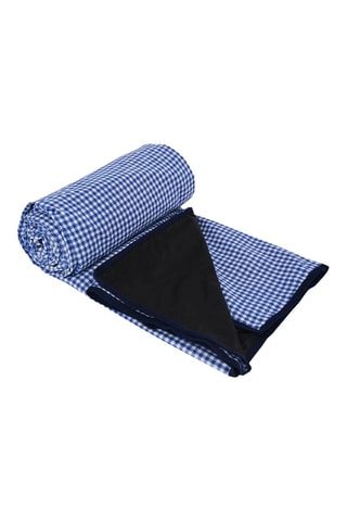 Mantel rectangular XL  -  140 x 280 cm - Blanco, azul y negro