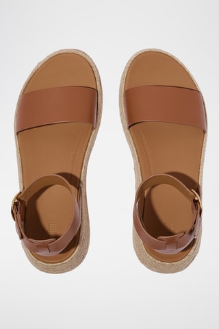 Sandales plateformes en cuir Microwobbleboard - Marron