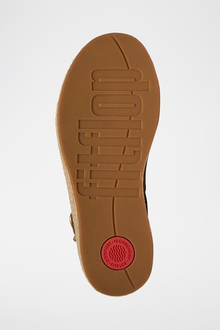 Sandales compensées en nubuck Cush - Camel
