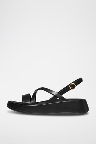 Sandales plateformes en cuir Microwobbleboard - Noir