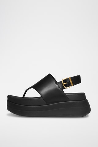 Sandales plateformes en cuir Microwobbleboard - Noir
