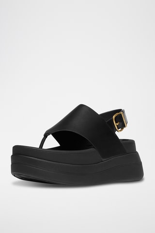 Sandales plateformes en cuir Microwobbleboard - Noir