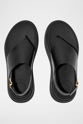 Sandales plateformes en cuir Microwobbleboard - Noir
