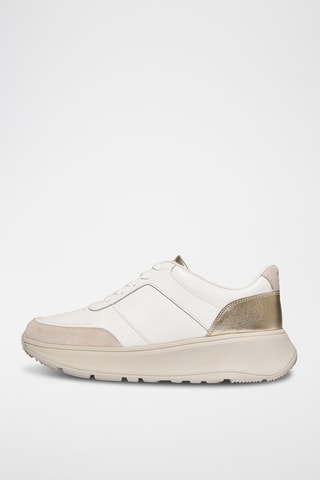 Baskets plateformes en cuir Microwobbleboard - Blanc