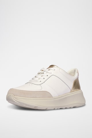 Baskets plateformes en cuir Microwobbleboard - Blanc