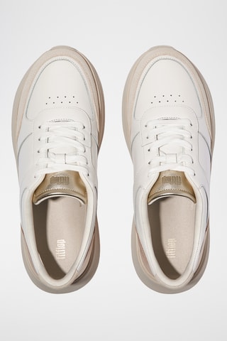 Baskets plateformes en cuir Microwobbleboard - Blanc