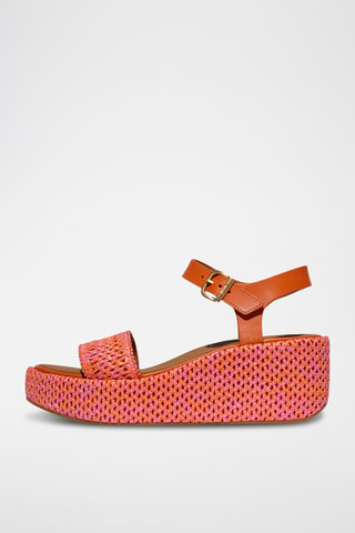 Sandales plateformes en cuir Cush - Camel