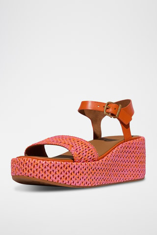 Sandales plateformes en cuir Cush - Camel
