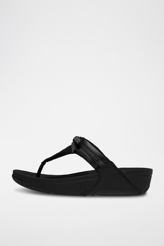 Tongs en cuir Microwobbleboard - Noir