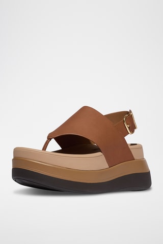 Sandales plateformes en cuir Microwobbleboard - Marron