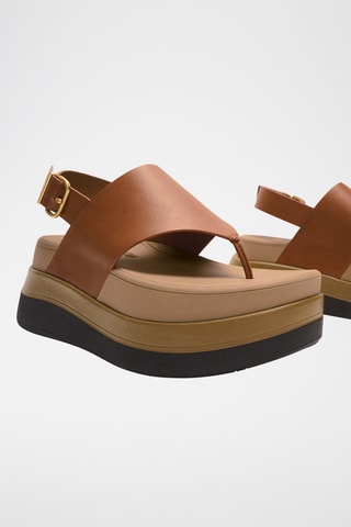 Sandales plateformes en cuir Microwobbleboard - Marron