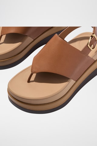 Sandales plateformes en cuir Microwobbleboard - Marron