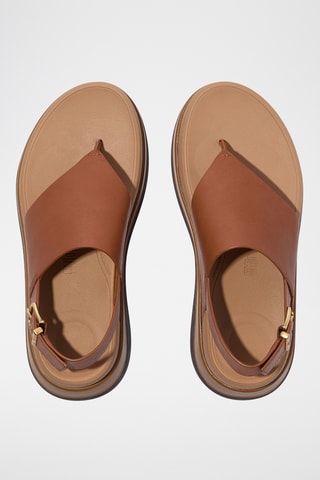 Sandales plateformes en cuir Microwobbleboard - Marron