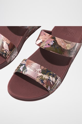Mules compensées en cuir Microwobbleboard - Marron